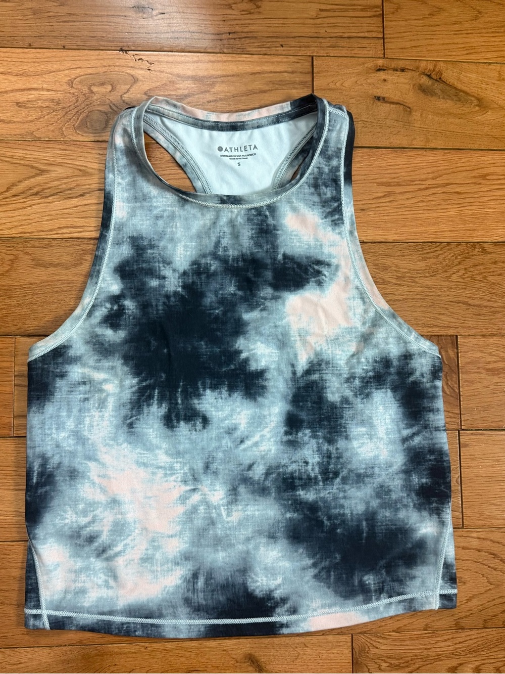 Athleta Ice Dye Shanti Crop Racerback Tank Top